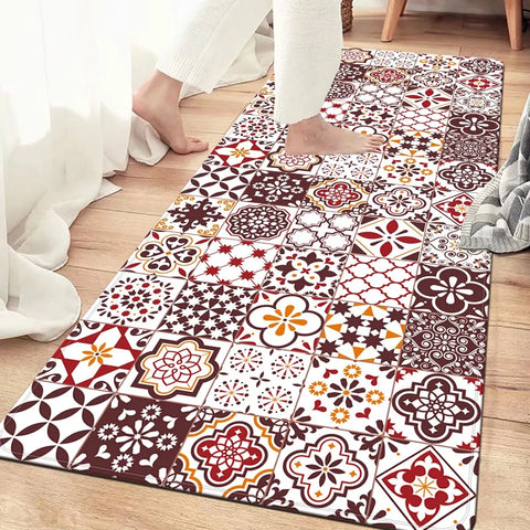 Navak Carpet Exclusive Picks Mandala Patchwork Schlafzimmer Teppich Badezimmer Rutschfeste Bodenteppiche Verwendet Im Wohnzimmer Waschküche Küche Heimdekoration Matte