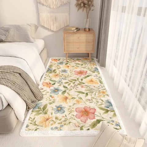 Navak Teppich, pastoraler Stil, weiche Bodenmatte für das Bett, waschbare Teppiche für das Wohnzimmer, dicker Plüsch, Schlafzimmer-Dekor-Teppich, flauschig, weich, Lounge-Teppich