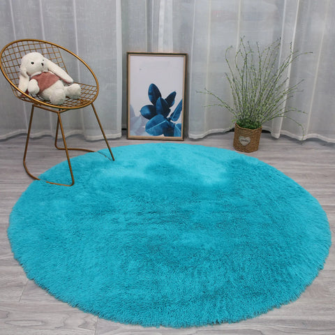 Navak Carpet Wool Imitation Sheepskin Rugs Faux Non Slip Bedroom Shaggy Carpet Mats Multi Color Solid Soft Circular Carpets