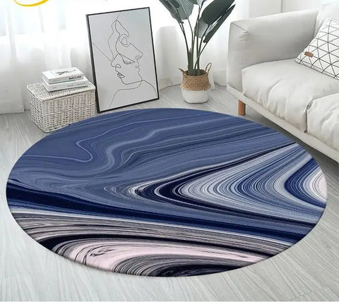 Navak Carpet Nordic Colour Green Gold White Marble Round Carpet Balcony Floor Mat Bathroom Living Room Home Yoga Coffee Mats Home Decor Rug