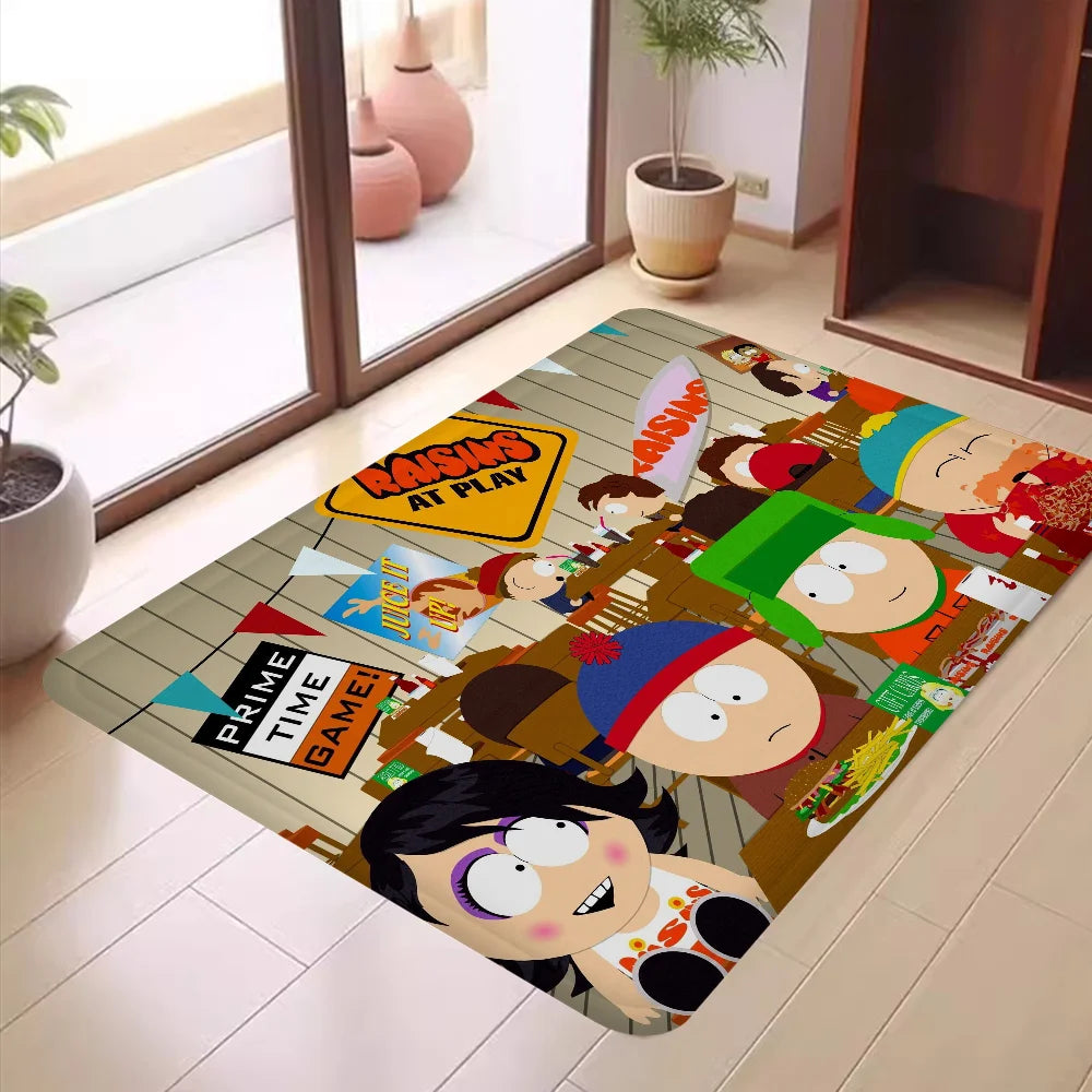 Navak Carpet Amine S-South Cartoon P-Park Fußmatte, waschbar, rutschfest, für Wohnzimmer, Sofa, Stühle, Fußmatte, Küchenfußmatte, Teppich