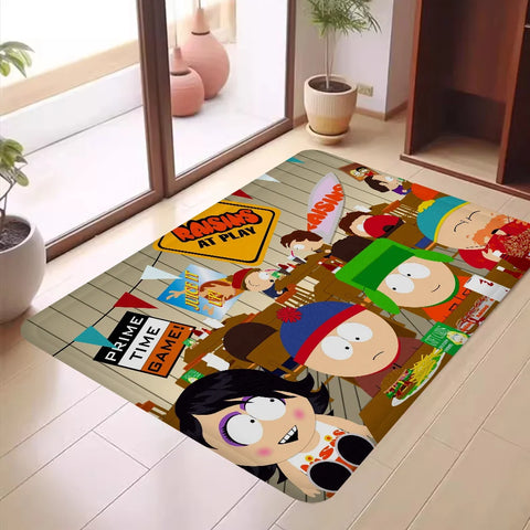 Navak Carpet Amine S-South Cartoon P-Park Fußmatte, waschbar, rutschfest, für Wohnzimmer, Sofa, Stühle, Fußmatte, Küchenfußmatte, Teppich