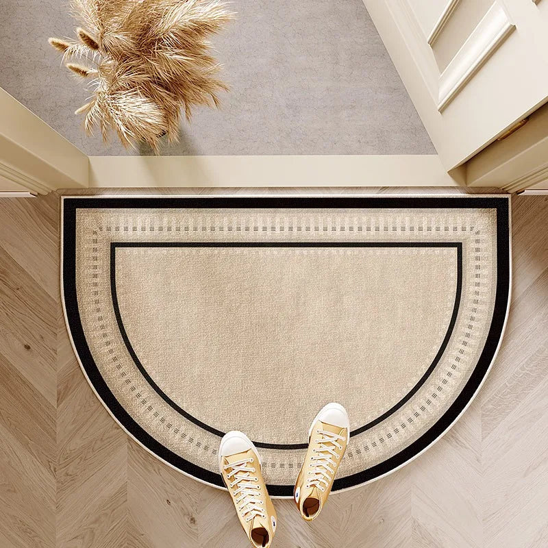 Navak Carpet Entrance Door Mat Non-slip Wear-resistant Dirt-resistant Carpet Semi-circular Line Texture Garden Rug Outdoor Home Decor Mats