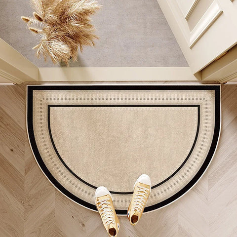Navak Carpet Entrance Door Mat Non-slip Wear-resistant Dirt-resistant Carpet Semi-circular Line Texture Garden Rug Outdoor Home Decor Mats