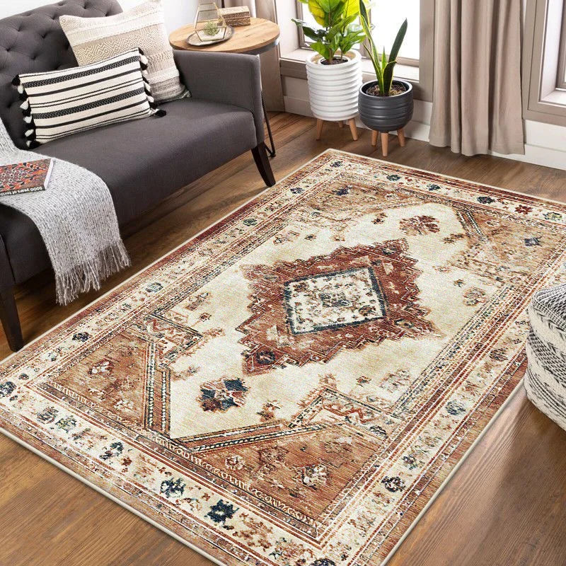 Navak Carpet Bohemian Persian Style Carpet for Living Room Retro Decoration Soft Bedroom Cloakroom Rugs Non-slip Entrance Door Mat Washable
