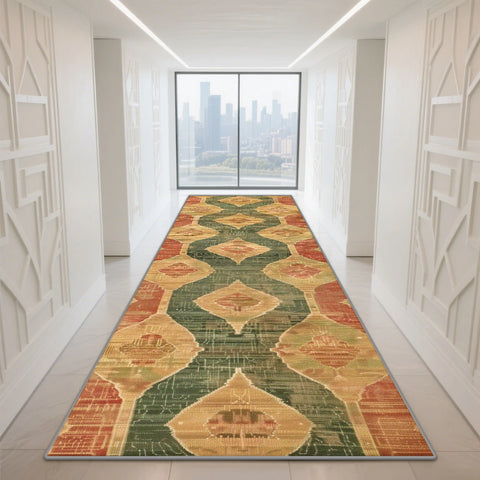 Navak Carpet Morocco Hall Corridor Carpet Non-slip Washable Home Runner Stairway Rug Outdoors Aisle The Long Corridor Mat Customizable Lobby