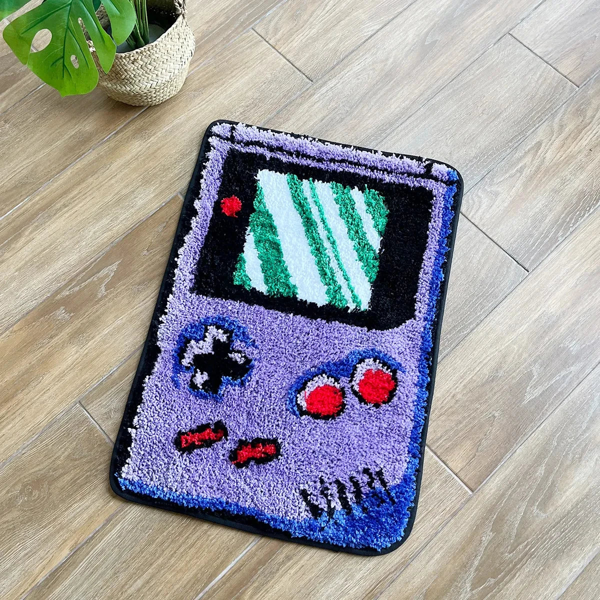 Navak Carpet LAKEA Handheld-Spielgerät, getufteter Teppich, Spielzimmer, lustige Kindheitserinnerungen, beflockter Teppichboden, rutschfeste Fußmatte, ästhetisch