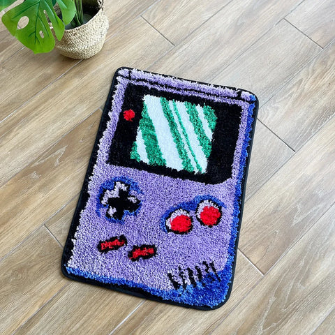 Navak Carpet LAKEA Handheld-Spielgerät, getufteter Teppich, Spielzimmer, lustige Kindheitserinnerungen, beflockter Teppichboden, rutschfeste Fußmatte, ästhetisch