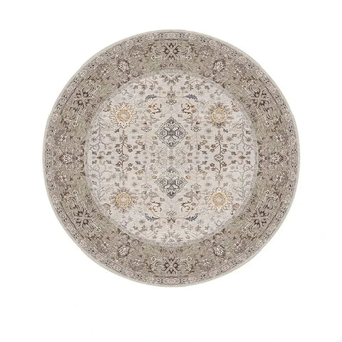 Navak Carpet Exclusive Picks Bohemian Retro Runder Schlingenflor-Teppich – Runder Vintage-Teppich für Couchtisch, Sofa und Schlafzimmer, rutschfest, Heimdeko