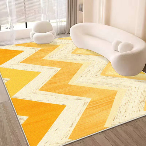 Navak Teppich, nordisch, abstrakt, gelb, große Teppiche für Wohnzimmer, leichte Luxus-Sofa-Bereich, Dekorationsteppiche, Zuhause, Schlafzimmer, rutschfeste Bodenmatte