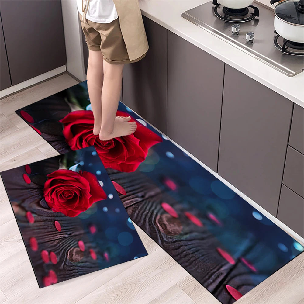 Navak Teppich Küchenmatte Teppich für Boden Hauseingang Fußmatte Schlafzimmer Wohnzimmer Dekor Nachttisch Teppich Flur Balkon Badezimmer Anti-Rutsch-Matte
