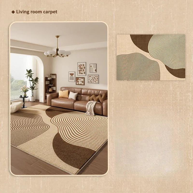 Navak Carpet Teppiche im französischen Retro-Stil für Schlafzimmer, flauschige, weiche Lounge-Bodenmatte, großflächige Wohnzimmer-Dekoration, Teppich, dicker Plüschteppich für Zuhause