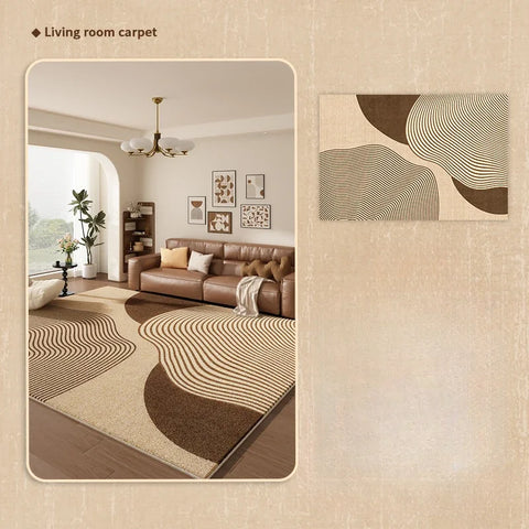 Navak Carpet Teppiche im französischen Retro-Stil für Schlafzimmer, flauschige, weiche Lounge-Bodenmatte, großflächige Wohnzimmer-Dekoration, Teppich, dicker Plüschteppich für Zuhause