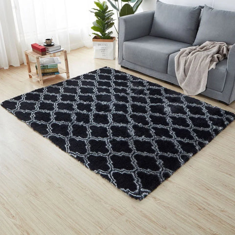 Navak Teppich, weicher, langer Plüschteppich für Schlafzimmer, Wohnzimmer, flauschige Teppichmatten mit Farbverlauf, Batik-Bodenteppiche, Erkerfenster, Heimdekoration