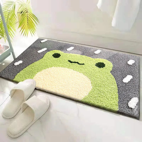 Navak Carpet Exclusive Picks Cartoon-Toiletten-Badezimmer-Teppich in Wolloptik für den Boden unter der Tür, rutschfester und wasserabsorbierender Teppich für die Heimdekoration