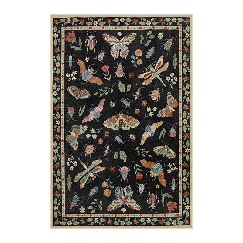 Navak Carpet Rug for Living Room Carpet Large Size Bedroom Bedside Floor Mat Green Insect Carpets Tropical Rainforest Home Decoration Rugs