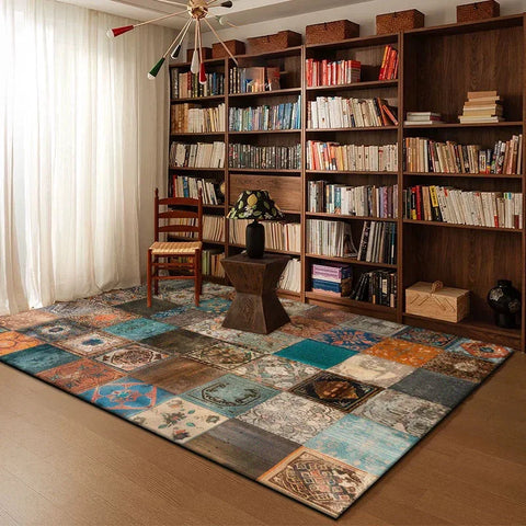 Navak-Teppich, geometrisch, abstrakt, für Wohnzimmer, Dekoration, Heim, Arbeitszimmer, große Teppiche, Schlafzimmer, Nachttisch, waschbar, rutschfest, weiche Bodenmatte