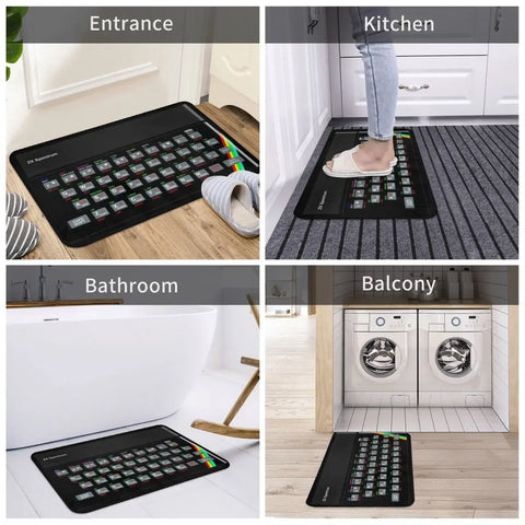 Navak Carpet ZX Spectrum Fußmatte Teppich Teppichmatte Footpad Polyester rutschfeste Antiwear Vorderzimmer Flur Küche Schlafzimmer Balkon Toilette