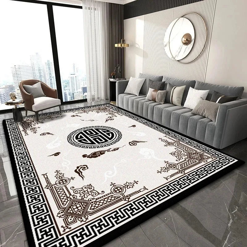 Navak Carpet Chinesischer klassischer Teppich für leicht zu reinigende Wohnzimmer-Couchtische und Schlafzimmer-Garderoben, rutschfeste Dekoration