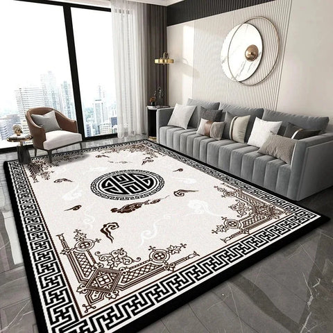 Navak Carpet Chinesischer klassischer Teppich für leicht zu reinigende Wohnzimmer-Couchtische und Schlafzimmer-Garderoben, rutschfeste Dekoration
