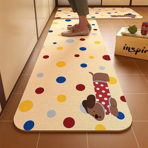 Navak Carpet Exclusive Picks Budding Diatomite Carpet Scandinavian Style Non-Slip Water-Absorbent Mute Kitchen Breakfast Area Home Decoration
