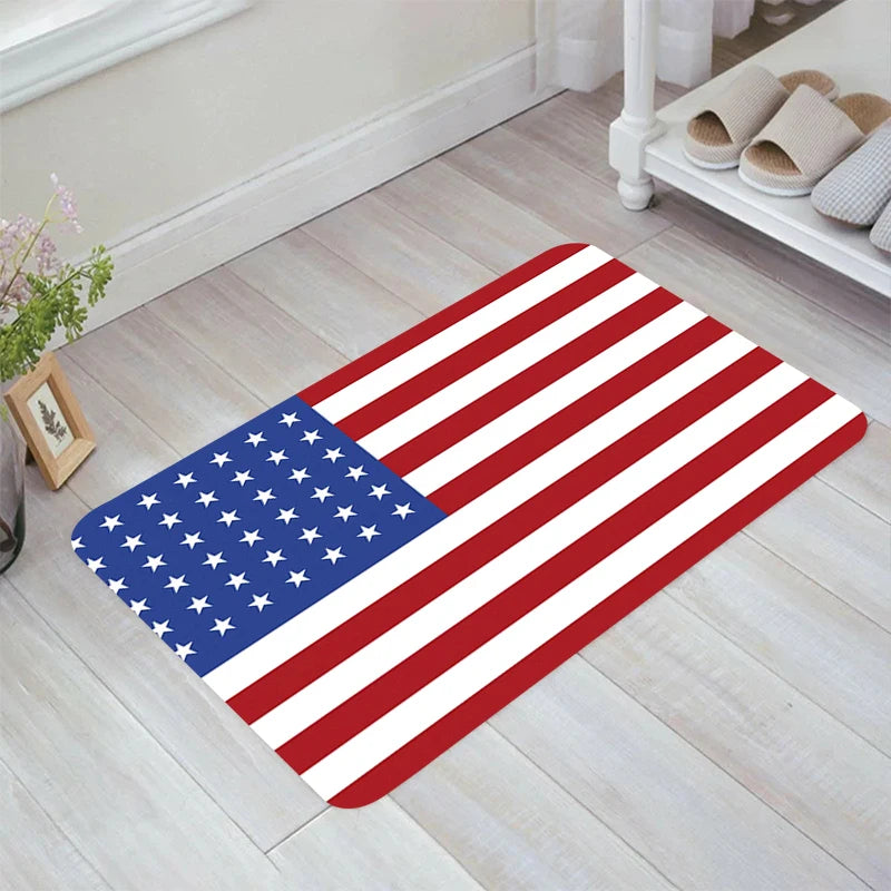 Navak Teppich Flagge der amerikanischen Bodenmatte Teppiche Zimmer Matten Teppiche Home Fußmatte Eingangstür Küche Teppich Balkon Fuß Teppich Badezimmer Badehaus