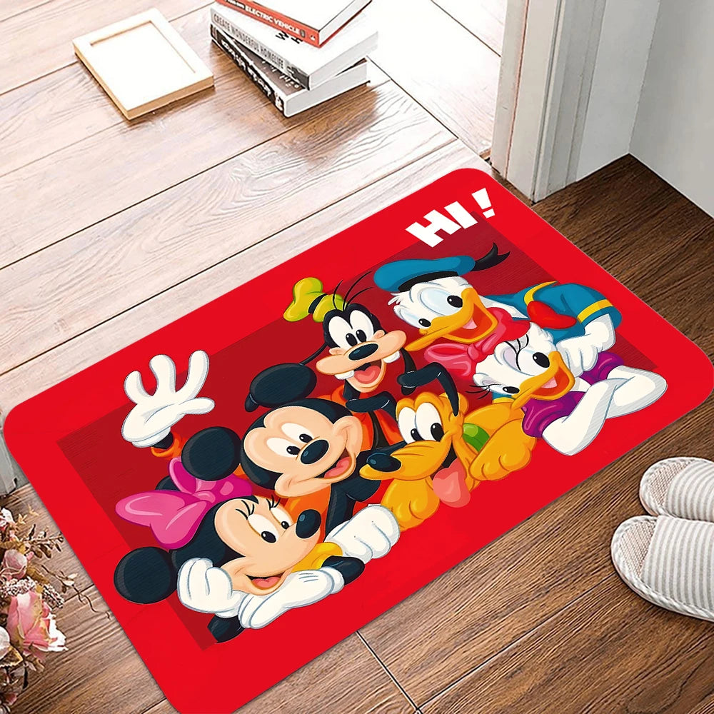Navak Carpet Daily Picks Disney Mickey Mouse Willkommensmatte, rutschfest, für Schlafzimmer, Küche, Bad, Eingangsbereich, Polyester, waschbarer Teppich, Heimdekoration