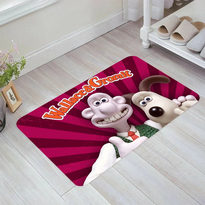 Navak Teppich A-Wallace und A-Gromit Bodenmatte Teppiche Küchenteppich Home Fußmatte Eingangstür Balkon Teppiche Zimmermatten Fußteppich Badezimmer Bad