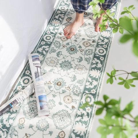 Navak Teppichläufer Teppich für Schlafzimmer Nachttisch-Fußmatten Langer Korridorteppich Flurteppiche Faltbare maschinenwaschbare Matte 카펫 Tapis De Chambre