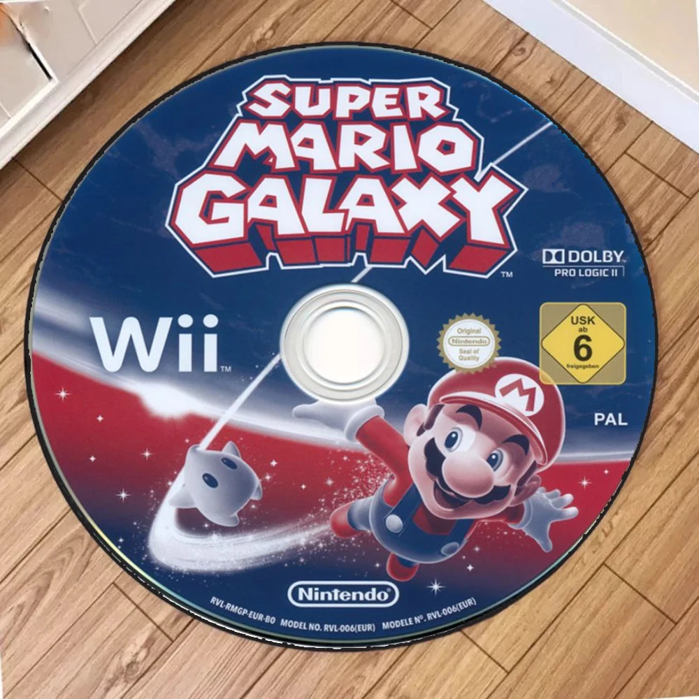 Navak Carpet Daily Picks Disney Mario Cartoon Runder Teppich Baby Krabbelmatte Kreisförmige Teppiche Wohnzimmer Schlafzimmer Fußmatte Spiel CD Heimdekoration