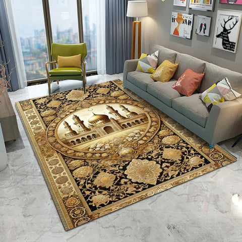 Navak Teppich Retro Europa Persien Stil Schloss Teppich Wohnzimmer Sofa Schlafzimmer Arbeitszimmer Küche Eingang Fußmatte Rutschfester Luxus Wohnkultur Teppich