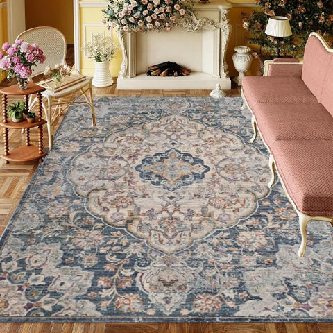 Navak Teppich im amerikanischen Stil, Retro-Teppich, für Wohnzimmer, Sofa, Schlafzimmer, Nachttisch, Arbeitszimmer, Küche, Eingangstür, rutschfest, leichte Luxus-Dekormatte