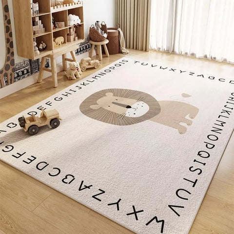 Navak Carpet Exclusive Picks Cartoon Space – Thema Kristall-Samtteppich, rutschfest und weich, Heimdekoration für Kinderzimmer