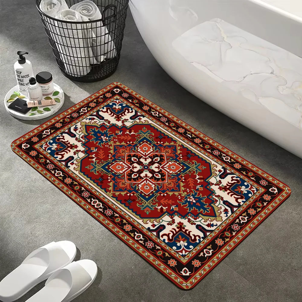 Navak Teppich Türkei Persisch Böhmische Zimmer Matten Anti-Rutsch Absorbieren Wasser Lange Streifen Kissen Schlafzimmer Matte Willkommen Fußmatte
