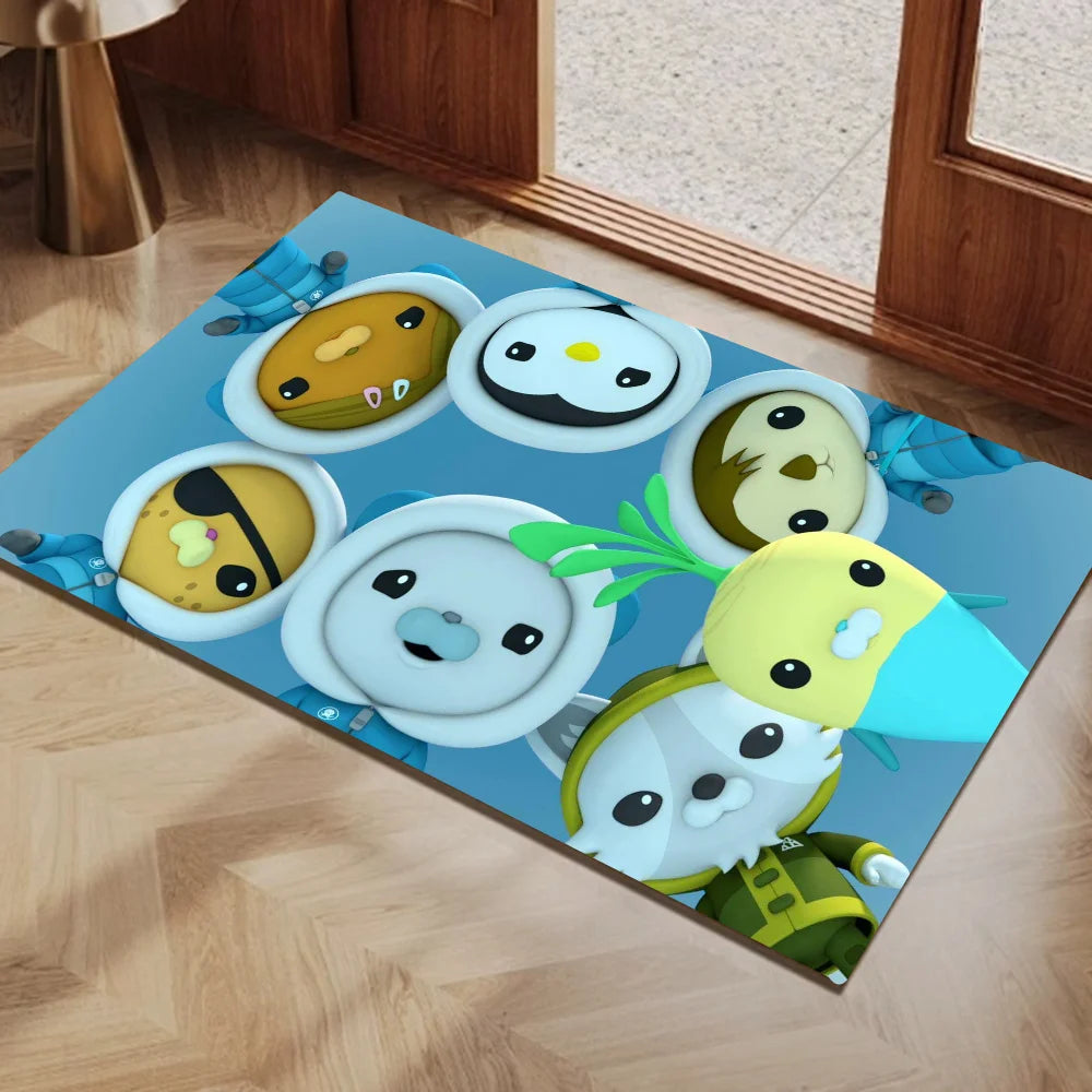 Navak Carpet The Octonauts Cartoon-Fußmatte, waschbar, rutschfest, für Wohnzimmer, Sofa, Stühle, Bereichsmatte, Küche, WC-Teppich