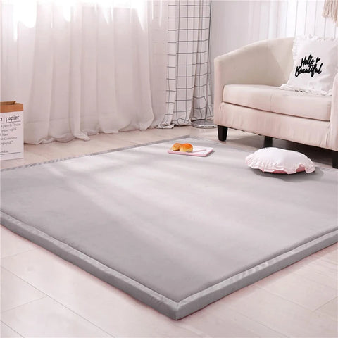 Navak Carpet 1 Stück Japanischer Tatami-Teppich, Korallensamt-Teppich, Babymatte zum Spielen auf dem Boden, 3 cm dicke Krabbelteppiche, gepolsterter Schaumstoff-Teppich zum Spielen für Kinder