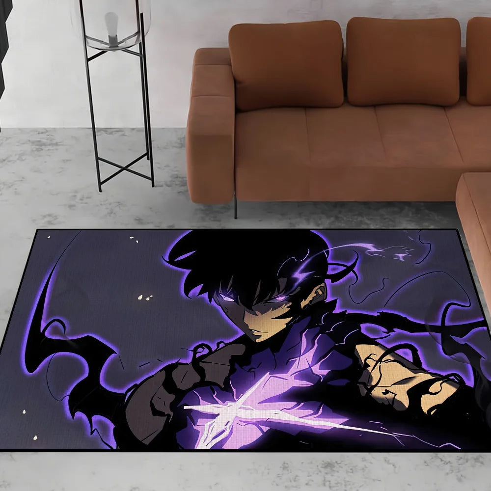Navak Teppich-Fußmatte für cooles Wohnzimmer, Nachttisch-Dekoration, Bett, Solo-Boden, Bad, Küche, 2 Eingangsteppiche, großer Anime-Nivellierungsteppich