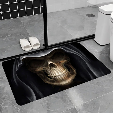 Navak Teppich Dark Horror Skull Anime Bodenteppich Nordischer Stil Home Fußmatte Badezimmer-Toilettenmatten Schlafzimmer Nachttischmatten