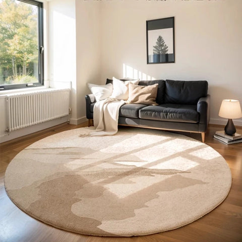 Navak Teppich, nordischer Stil, Schlafzimmerdekor, runder Teppich, minimalistische Teppiche für Wohnzimmer, dicke Plüsch-Arbeitszimmer-Bodenmatte, flauschiger weicher Garderobenteppich
