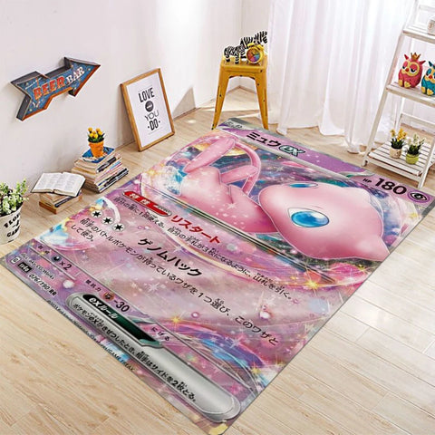 Navak Carpet Daily Picks Pikachu Charizard Gengar Kartenspiel-Thementeppich für Schlafzimmer, Bodenmatte, Wohnzimmer, E-Sportzone, stilvolles Dekor, Willkommensteppich