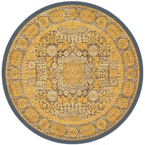 Navak Carpet Persian Style Living Room Carpet Bedroom Decoration Dressing Table Cloakroom Non-slip Floor Carpets Circular Area Rugs