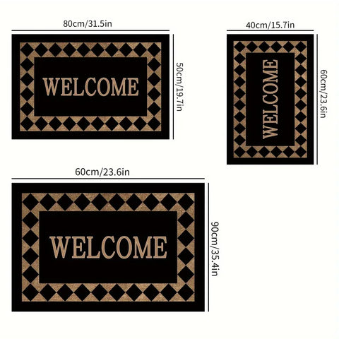 Navak Carpet 1 Stück rutschfeste Willkommens-Fußmatte, maschinenwaschbar, weich, langlebig, 100 % Polyester, moderne Heimdekoration, Eingangsteppich, modischer Komfort