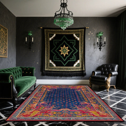 Navak Teppich, Bohemian Retro Teppiche, Wohnzimmer, leicht zu reinigen, rutschfest, waschbar, für Schlafzimmer, Heimdekoration, persische Fußmatte, طاولات للقهوة