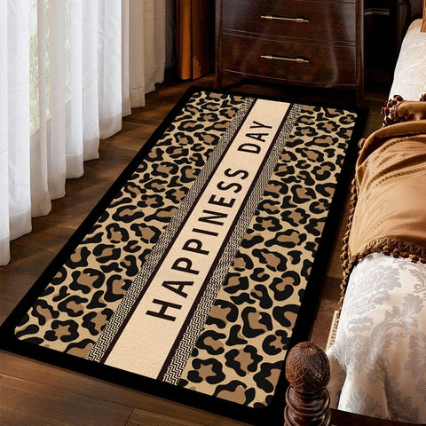 Navak Carpet Exclusive Picks Amerikanischer Leopardenmuster-Schmutzabweisender Teppich Schlafzimmer Nachttischvorleger Flur Fenster Bodenmatte Heimdekoration Sommer