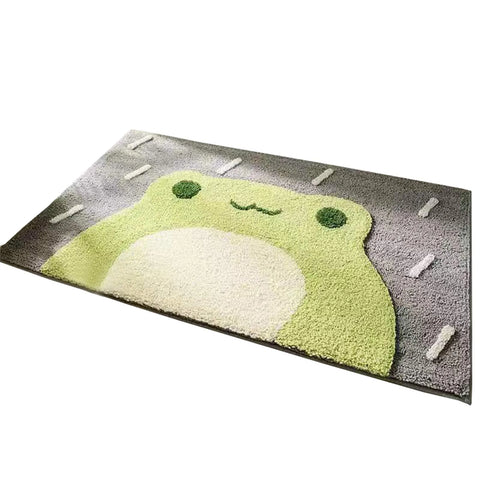 Navak Carpet Badematte mit Frosch- und Bären-Flocken, Heimdekoration, Fußmatte, rutschfest, saugfähig, Badezimmer-Fußmatte, superweiche Faser, Badvorleger 2025