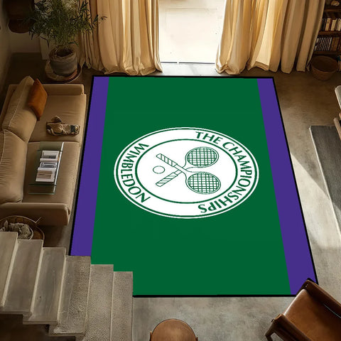 Navak Teppich kleiner Teppich Anti-Rutsch Küche W-Wimbledon Schlafzimmer Handgefertigter cooler Tufted Teppich Wohndesign Meisterschaftszimmer Eingangsdekoration