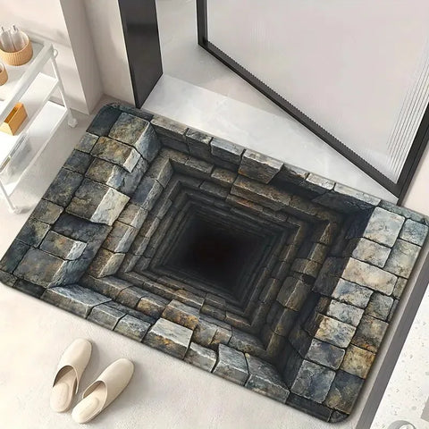 Navak Teppich, Fußmatte für den Eingangsbereich, Ziegelstein, bodenloses Loch, Teppich, 3D-Falle, optische visuelle Illusion, Teppiche, Spielzimmer, Bodenteppichmatte