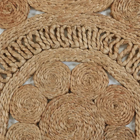 Navak Teppich, natürlicher geflochtener Jute-Teppich, rund, handgefertigt, für den Innenbereich, weich, Bohemian-Stil, geometrisches Design, Heimdekoration, Esszimmer, Schlafzimmer, Wohnzimmer