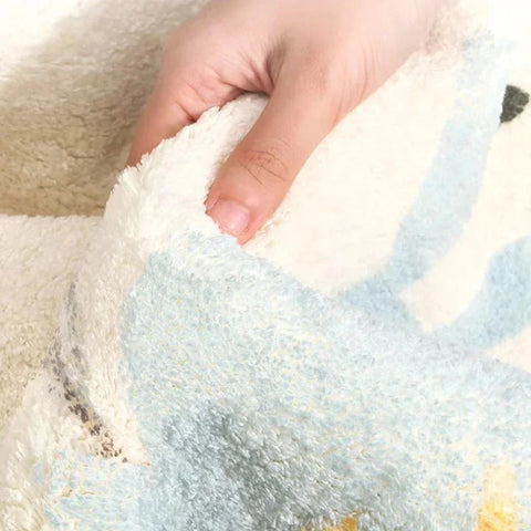 Navak Carpet Nordic Style Carpets for Living Room Plush Round Bedside Rug Large Area Children Bedroom Decor Carpet Thickend Cartoon Floor Mat