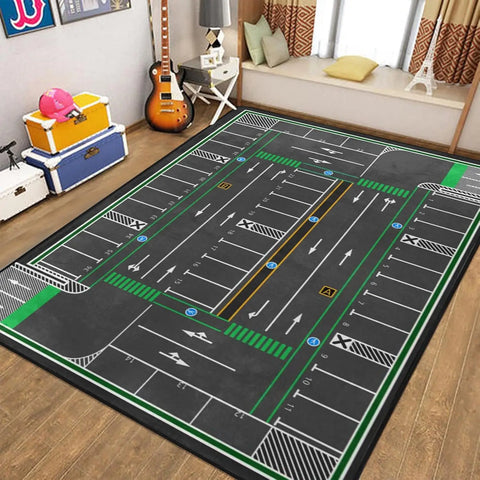 Navak Carpet Car Track Rug Car Rugs for Kids Toy Cars City Life Road Rug for Kids Play Mat for Boys Girls Playroom Living Room Classroom